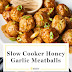 5-Ingredient Slow Cooker Honey-Garlic Meatballs