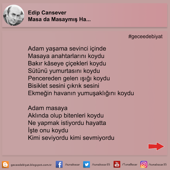 Masa da Masaymış Ha... - Edip Cansever