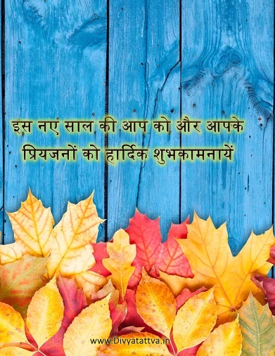 Hindi wishes greetings for New Year for health wealth money prosperity