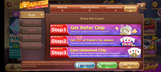Refer 3 Patti Vip And Earn Real Money