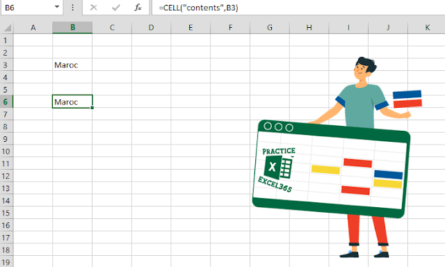 شرح صيغة الدالة CELL في برنامج مايكروسوفت Excel