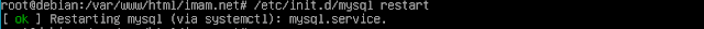 restart mysql