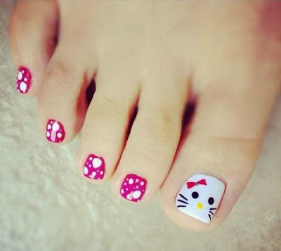 Uñas decoradas para niña de los pies,Imagenes 