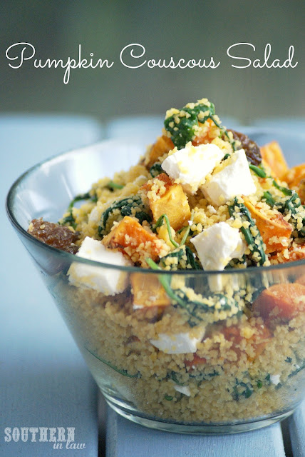 Roasted Pumpkin and Feta Couscous Salad - Gluten Free, Low Fat, Healthy