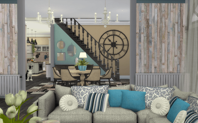 coussins bleu sims 4