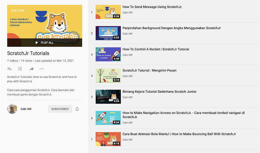 Mengenal Scratch Junior (ScratchJr) Bersama Pak Zaki