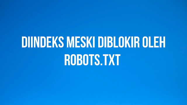 Diindeks Meski Diblokir oleh Robots.txt