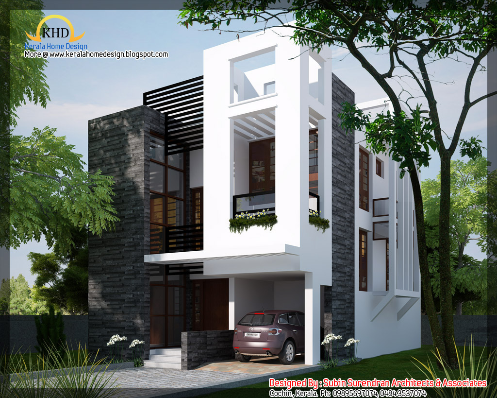 Modern contemporary home - 1450 Sq. Ft ~ Kerala House Design Idea