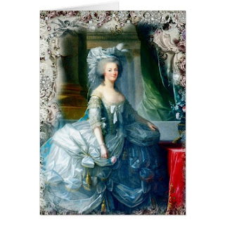 Marie Antoinette blue chiffon dress