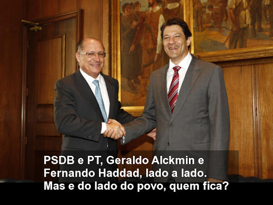 Foto Geraldo Alckmin e Fernando Haddad