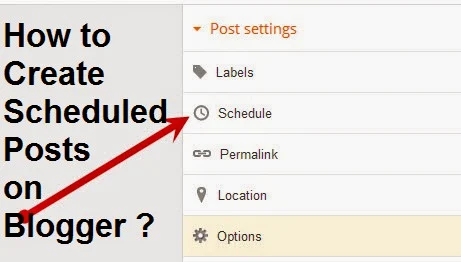 How to Create Scheduled Posts on Blogger : eAskme