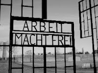 arbeit macht frei - work will make you free - sign at sachsenhausen