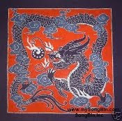 Batik Quilt Fabrics Dragon Motif