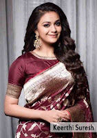 actress hot photos keerthi, dark brown saree image keerthy suresh for mobile screensaver