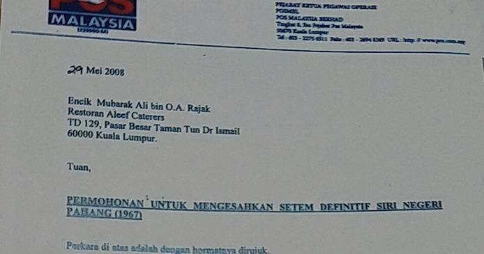 Harga Pos Surat Biasa