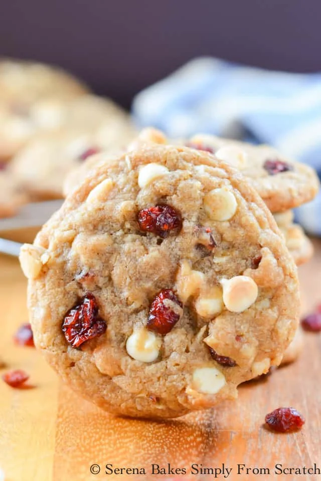 Oatmeal Cranberry White Chocolate Chip Cookies