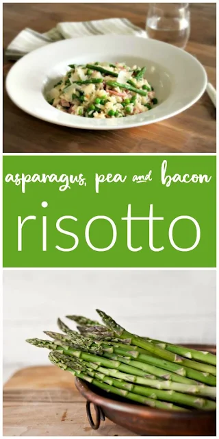 asparagus, pea and bacon risotto recipe #risotto