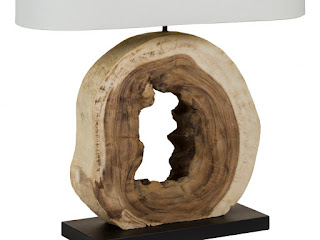 lampara de madera tronco natural