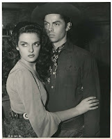 Jane Russell and Jack Buetel in The Outlaw 1943