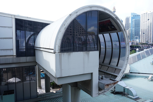 Abandoned Harborside Monorail Station exterior