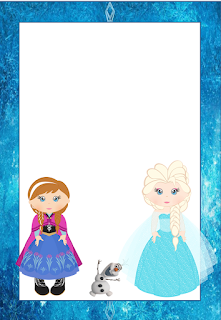 Marcos, Invitaciones, Tarjetas o Etiquetas de Frozen para Imprimir Gratis.