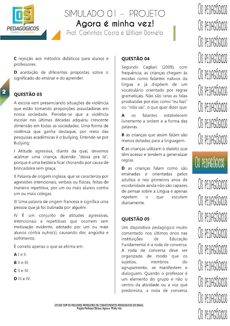 SIMULADO CONHECIMENTOS PEDAGÓGICOS PDF