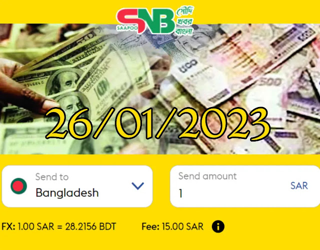 Bangladeshi taka at today's Saudi Riyal rate