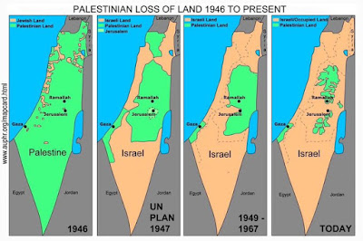 peta penjajahan israel di palestina