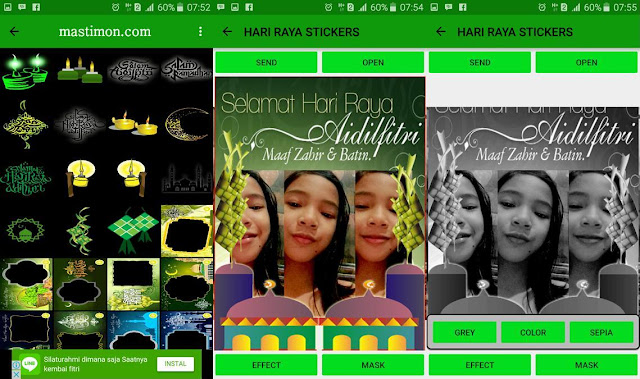 Aplikasi android ucapan hari raya Idul Fitri menggunakan 