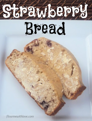 Simple scratch ingredients turned into a delicious moist strawberry sour cream bread! 