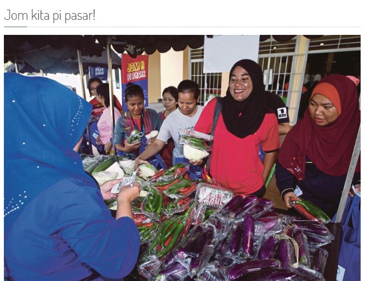 Kempen Jom Pi Pasar Bantu Golongan Berpendapatan Rendah