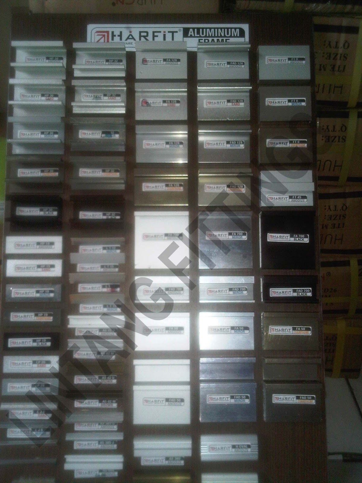 Profil Aluminium Frame Harfit - Lintang Fittings