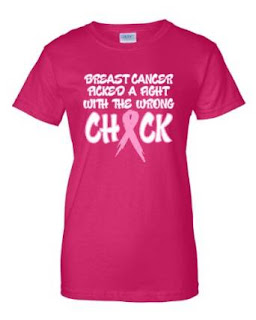 Breast Cancer Womens Breast Cancer Picked A Fight With The Wrong Chick T-Shirt