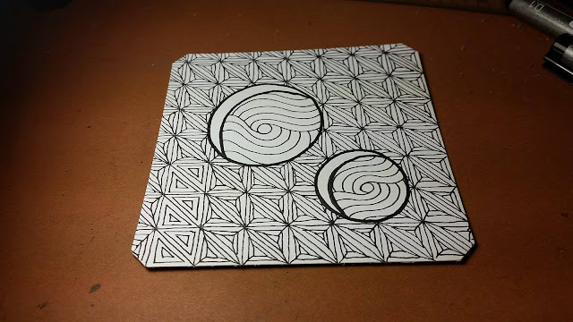 Fassett Zentangle before shading