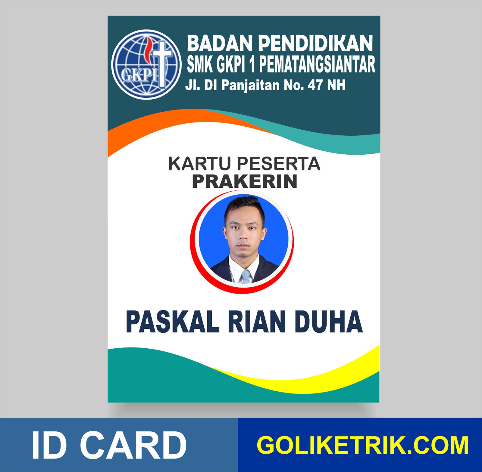 Download Template ID  Card  Panitia Format CDR Gratis 