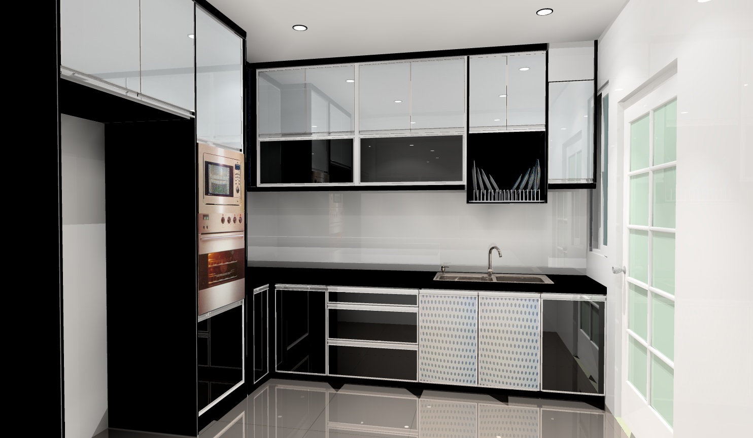 Ceritera Cinta Kehidupan kitchen cabinet lukisan 3D