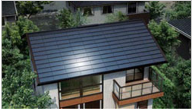 Built-in solar panel roof