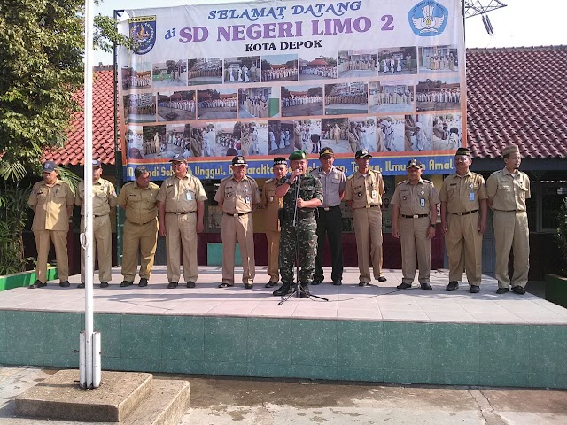 Kompak, Danramil dan Forkopimda Kecamatan Limo Hadiri Upacara Bendera