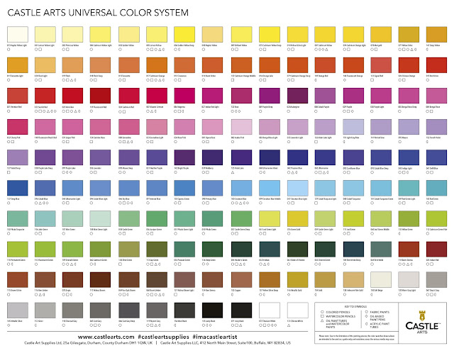 castle arts color chart