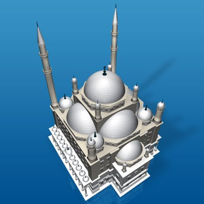 3D model - Mohammad Ali's Mosque
