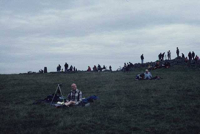 Martin in front of crowd on Butterdon Hill