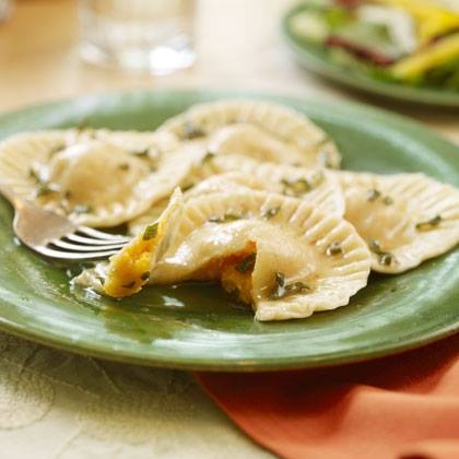 Squash Ravioli With Herbed Butter Sauce