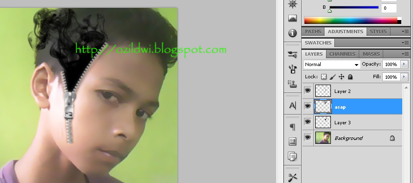 Manipulasi foto wajah berasap di Photoshop  Anjas dwi Blog
