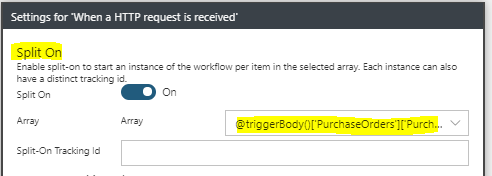 Split On in Trigger settings