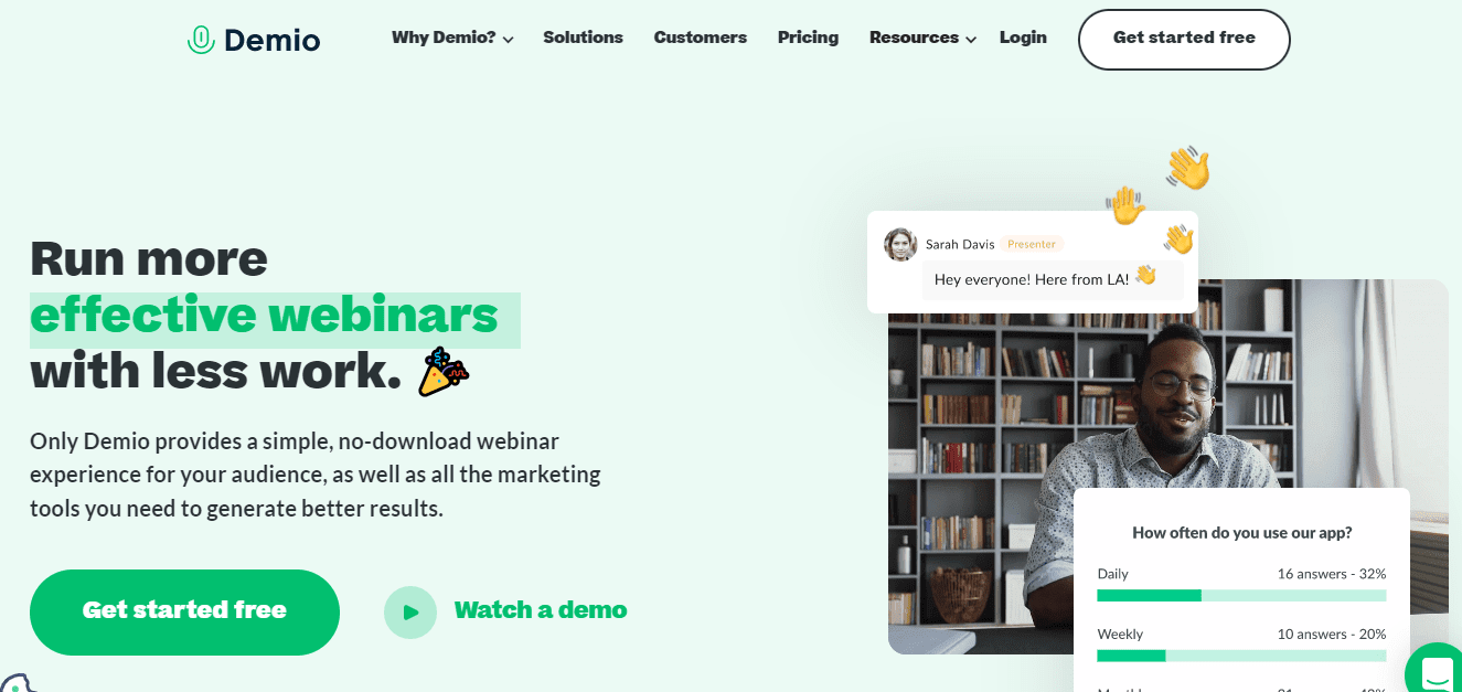 Demio Hassle free Webinar Software for Marketers