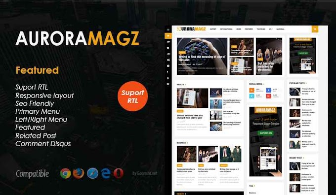 Auroramagz Responsive Blogger Template