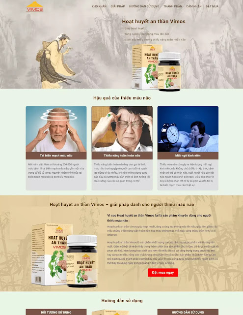 Template blogspot landing page bán thuốc