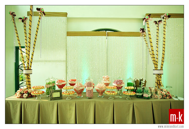 The name of the bride is Candy thus a Candy wedding theme