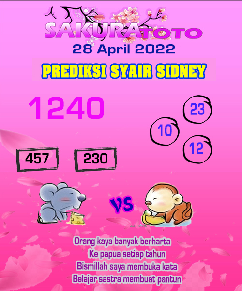 Bocoran Togel Jitu Sakura Toto Sidney Kamis 28 April 2022