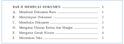 Cara membuat daftar isi pada Microsoft Word